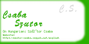 csaba szutor business card